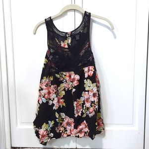 Torrid Lace Strap Floral Babydoll Top